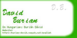 david burian business card